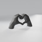 Escultura Mãos Formando Coração, Preto