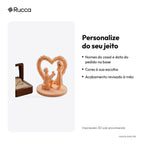 Escultura Pedido de Casamento sob Arco de Coração — Rucca 3D