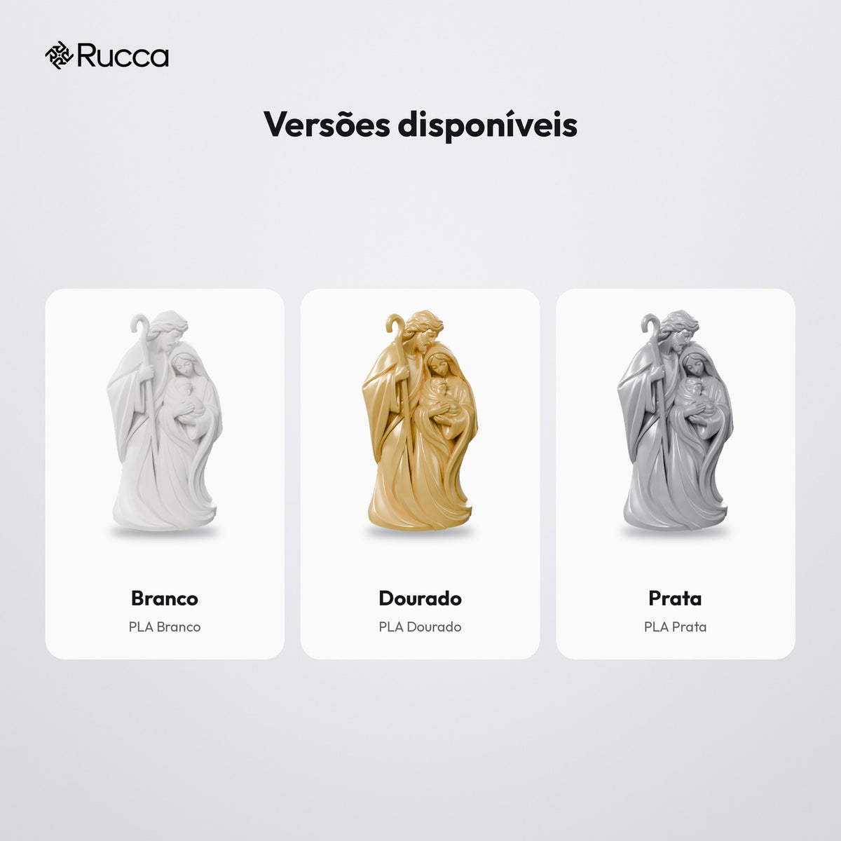 Escultura Sagrada Família Amor em Família: versões disponíveis