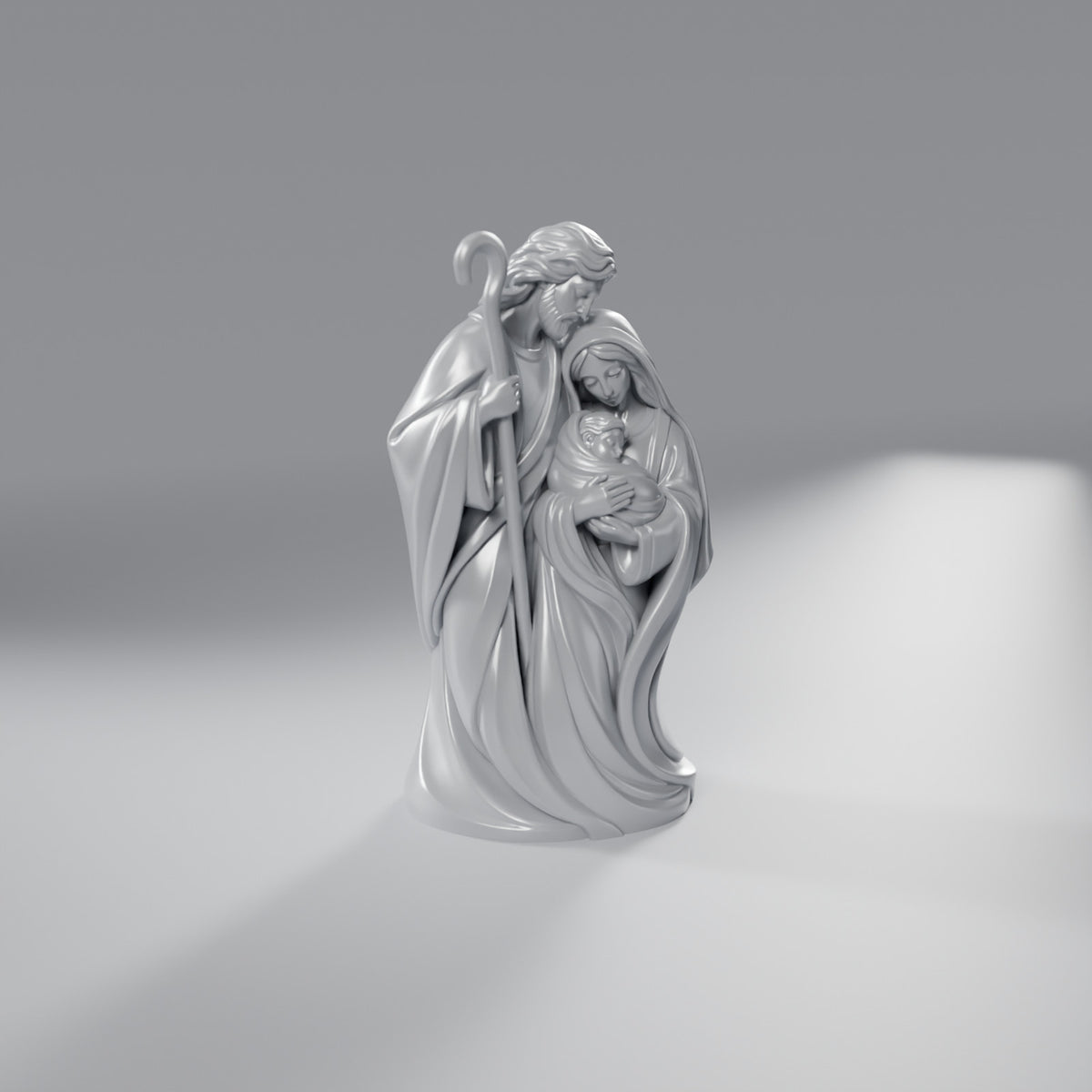 Escultura Sagrada Família Amor em Família, Prata
