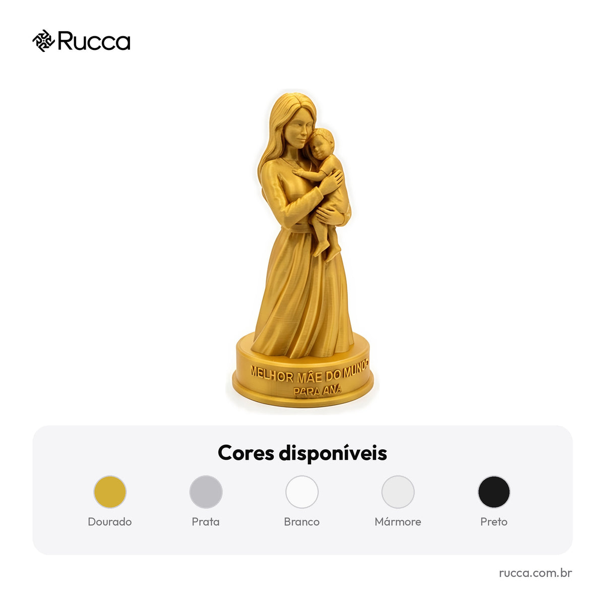 Estátua Melhor Mãe do Mundo Personalizada — Rucca 3D