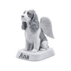 Estátua memorial de pet com asas de anjo e nome — Rucca 3D