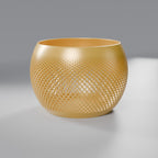 Fruteira Decorativa Vazada em Trama 14,4 cm, Dourado
