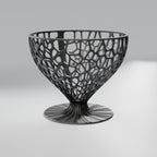 Fruteira Orgânica Vazada Eleganza 24 cm, Preto