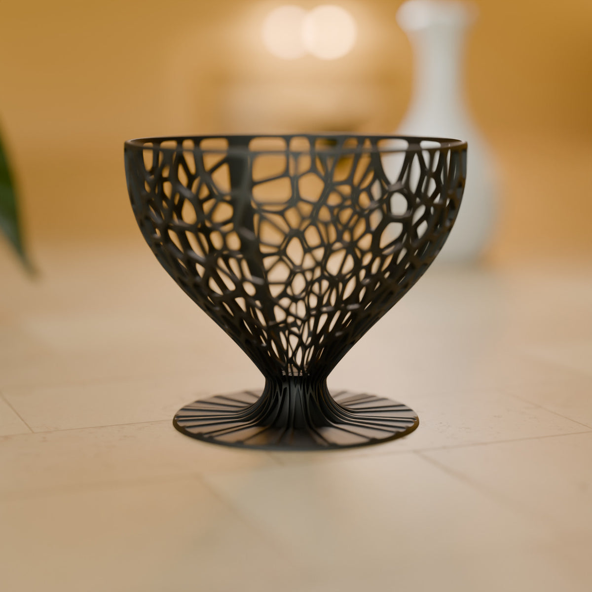 Fruteira Orgânica Vazada Eleganza 24 cm decorando o ambiente