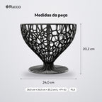 Fruteira Orgânica Vazada Eleganza 24 cm: medidas
