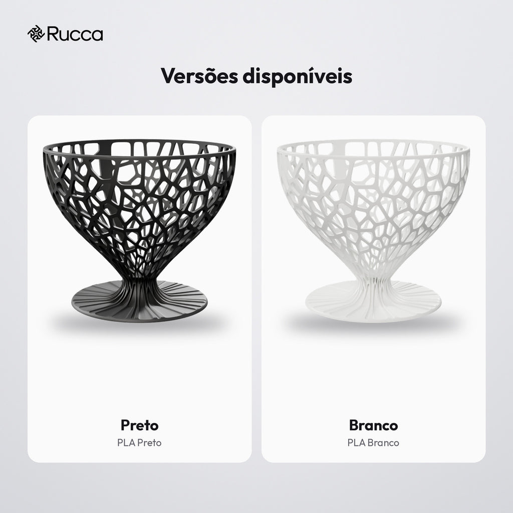 Fruteira Orgânica Vazada Eleganza 24 cm: versões disponíveis