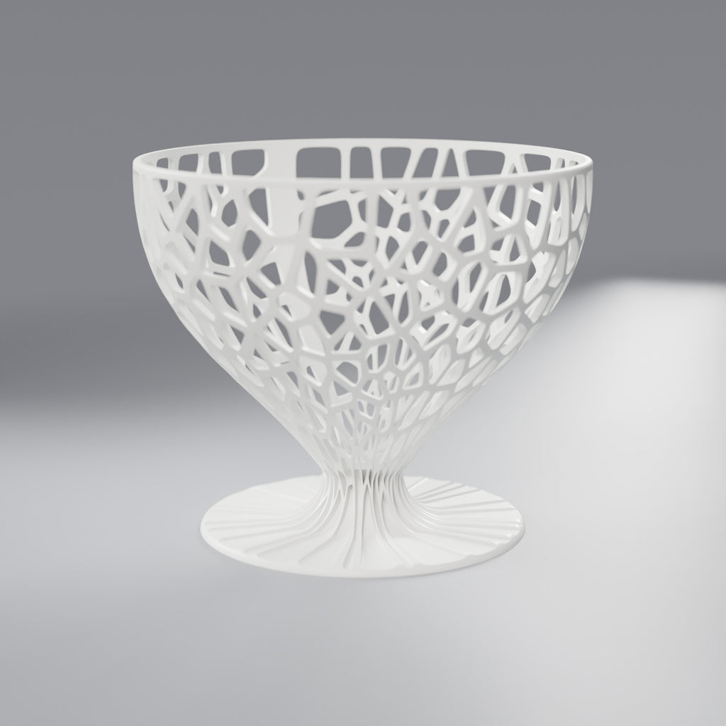 Fruteira Orgânica Vazada Eleganza 24 cm, Branco