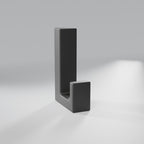 Gancho de Parede Minimalista com Fixação Escondida, Preto