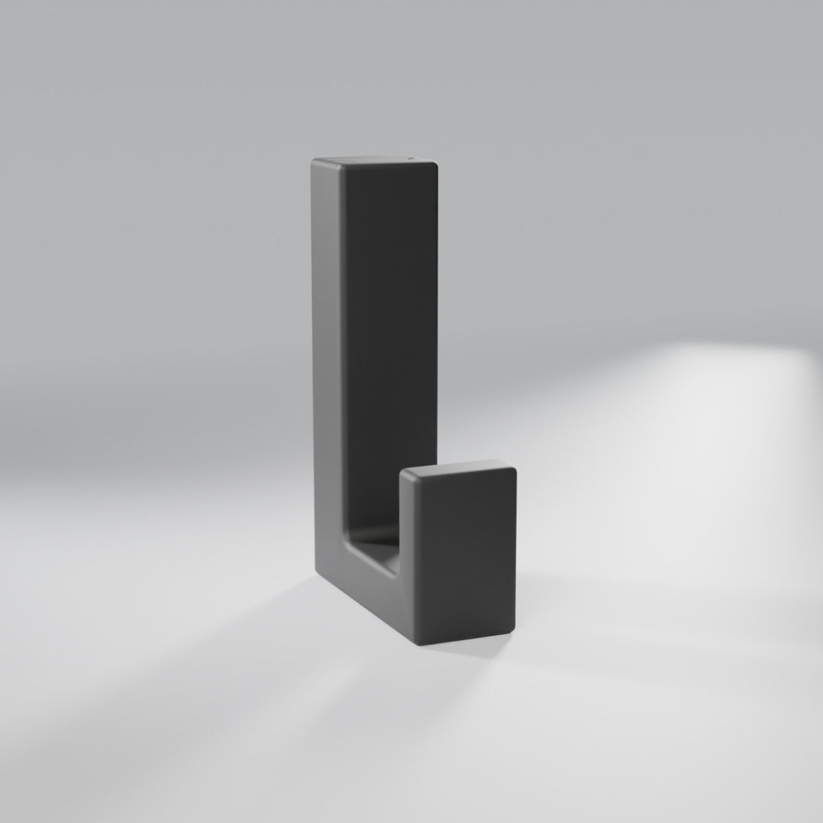 Gancho de Parede Minimalista com Fixação Escondida, Preto