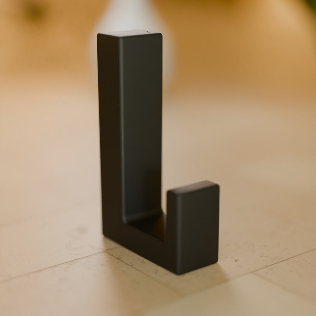 Gancho de Parede Minimalista com Fixação Escondida, detalhe