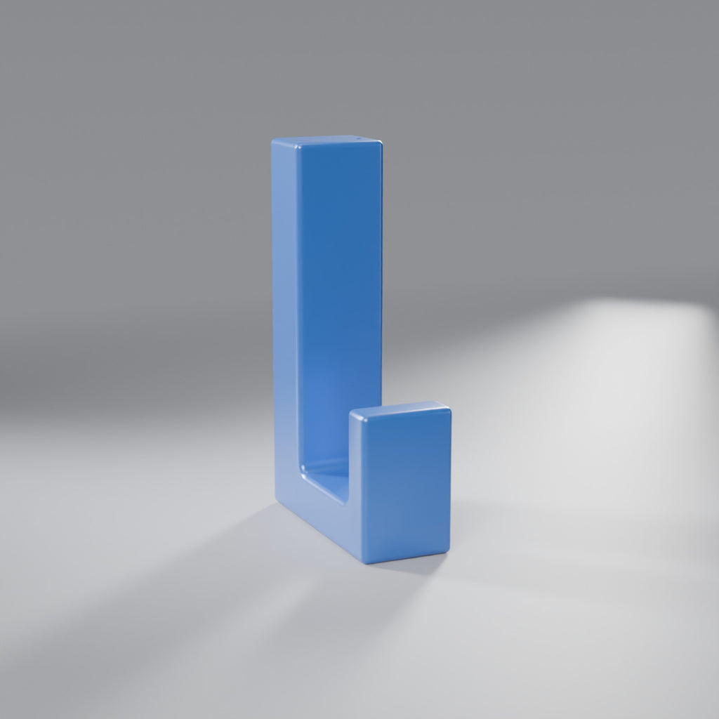 Gancho de Parede Minimalista com Fixação Escondida, Azul Perolado