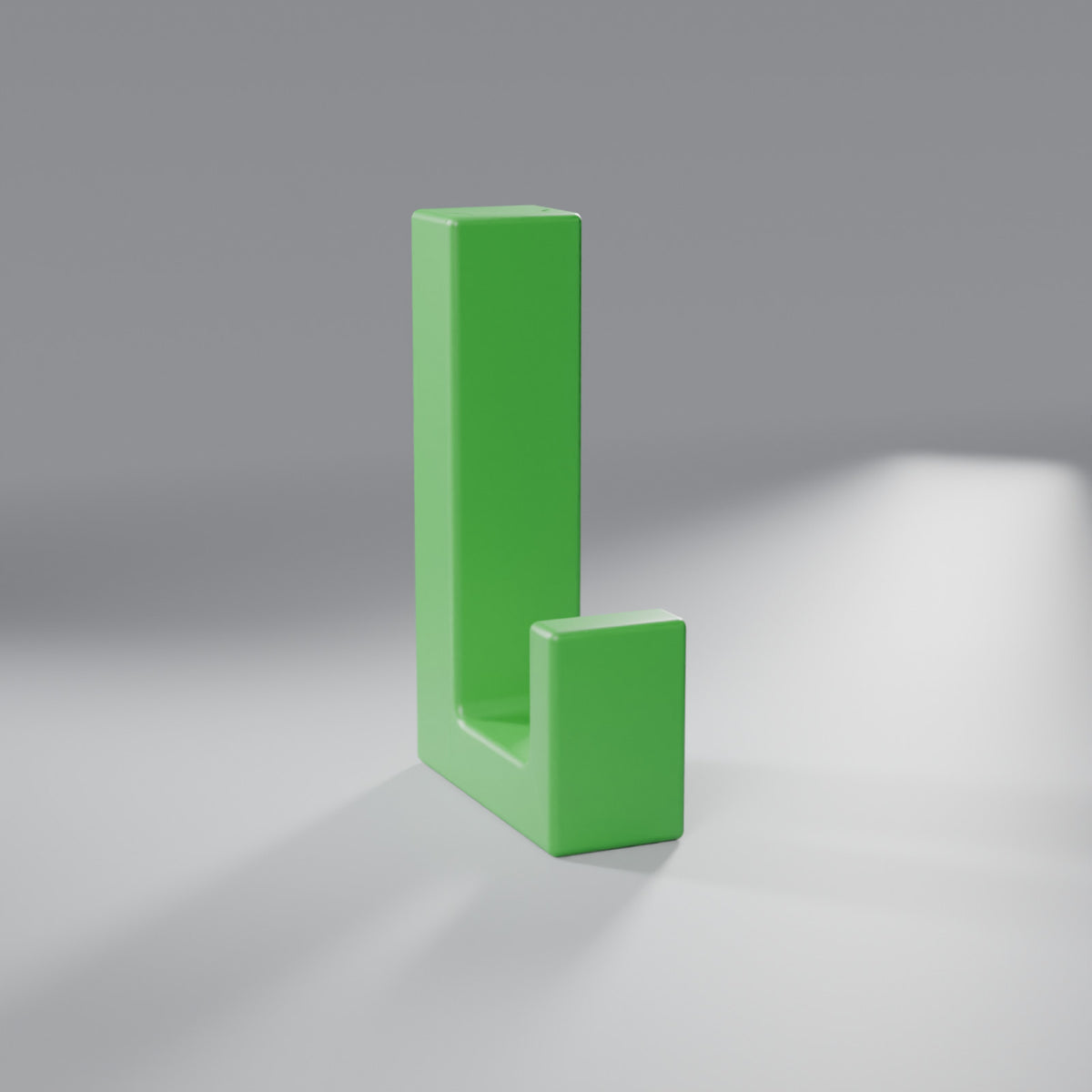 Gancho de Parede Minimalista com Fixação Escondida, Verde Grama