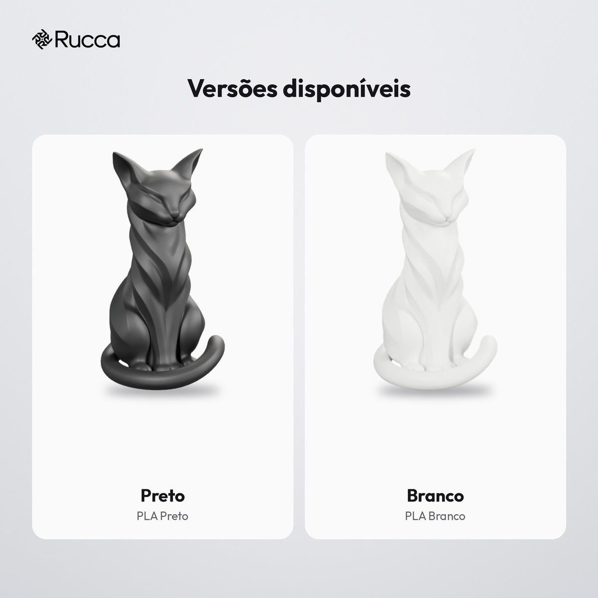 Gato Decorativo Escultura Minimalista: versões disponíveis