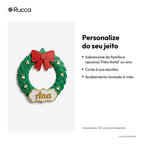 Guirlanda de Natal para Porta com Sobrenome da Família — Rucca 3D