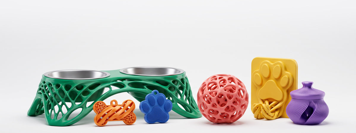 Comedouro elevado e acessórios pet em impressão 3D