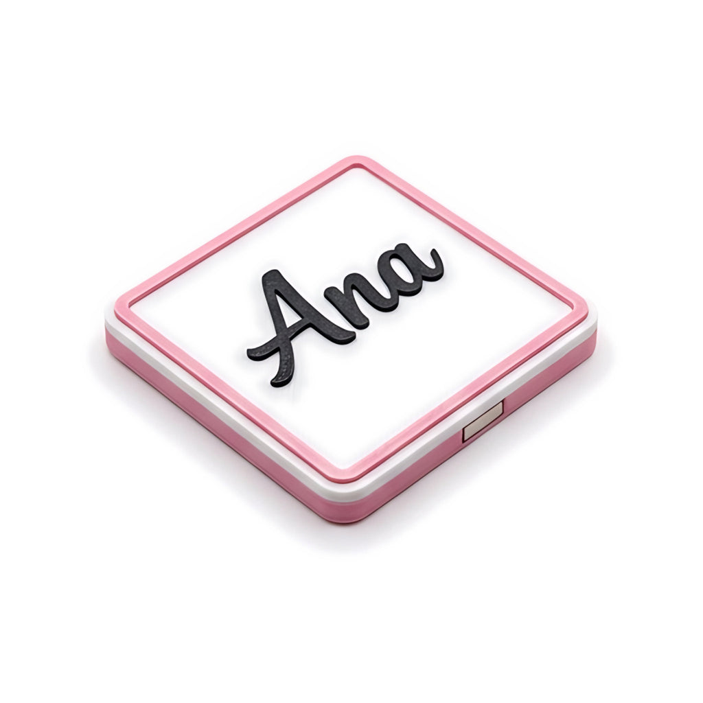 Ímã de geladeira personalizado com nome e data — Rucca 3D
