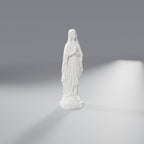 Imagem de Nossa Senhora de Lourdes 24,5 cm, Branco