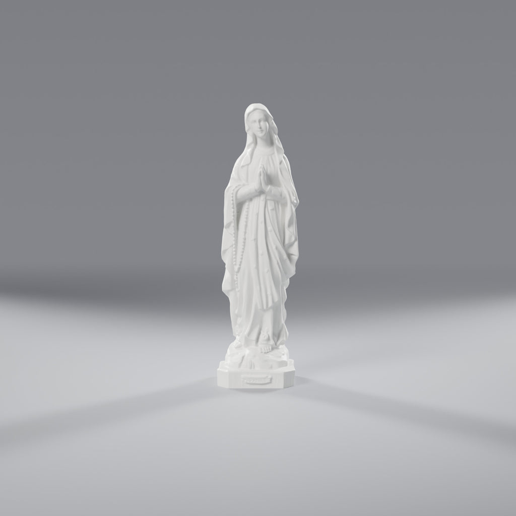 Imagem de Nossa Senhora de Lourdes 24,5 cm, vista frontal