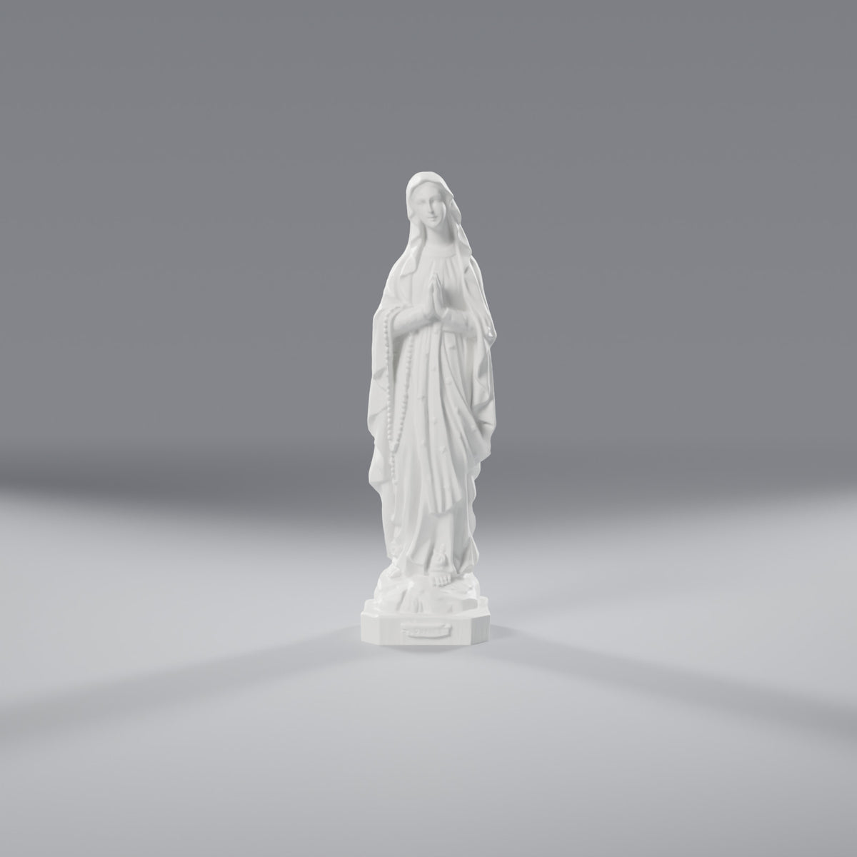 Imagem de Nossa Senhora de Lourdes 24,5 cm, vista frontal