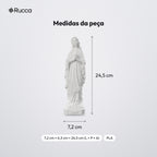 Imagem de Nossa Senhora de Lourdes 24,5 cm: medidas