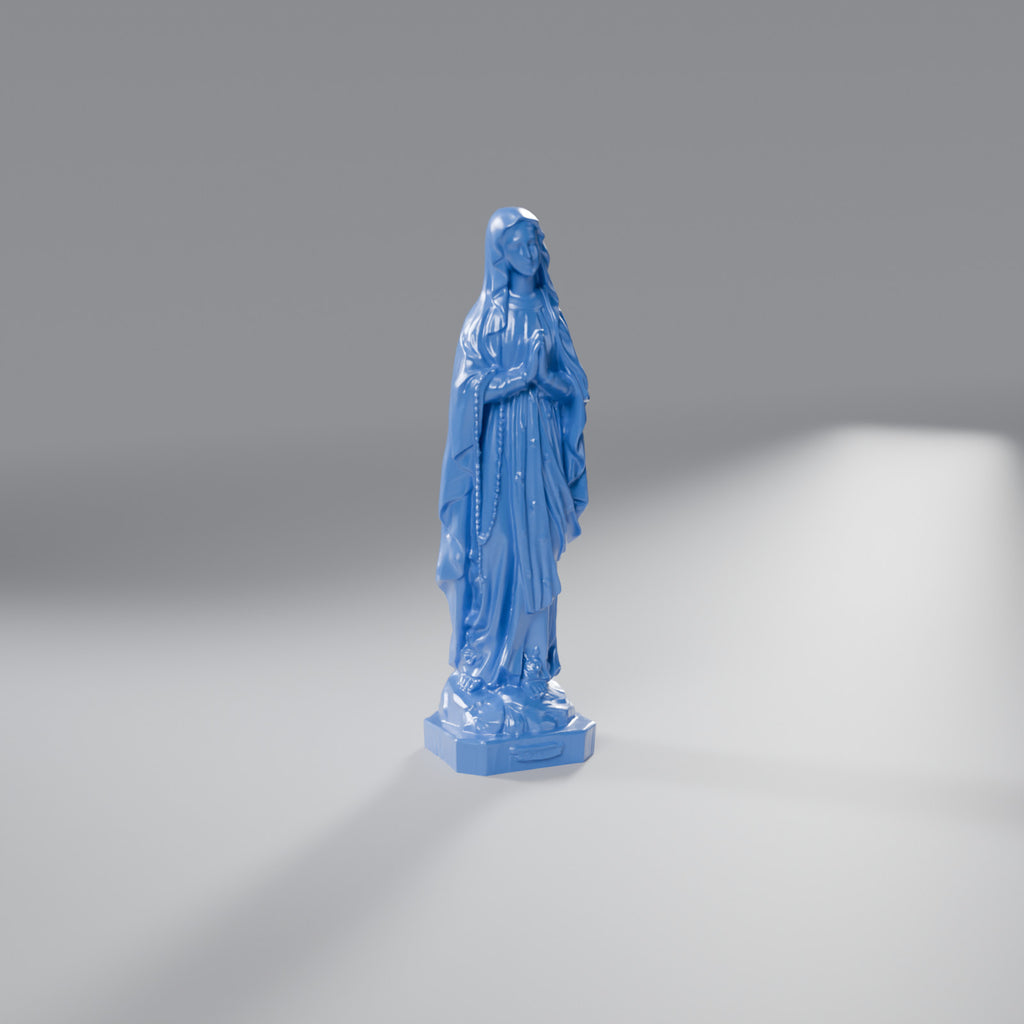 Imagem de Nossa Senhora de Lourdes 24,5 cm, Azul Perolado