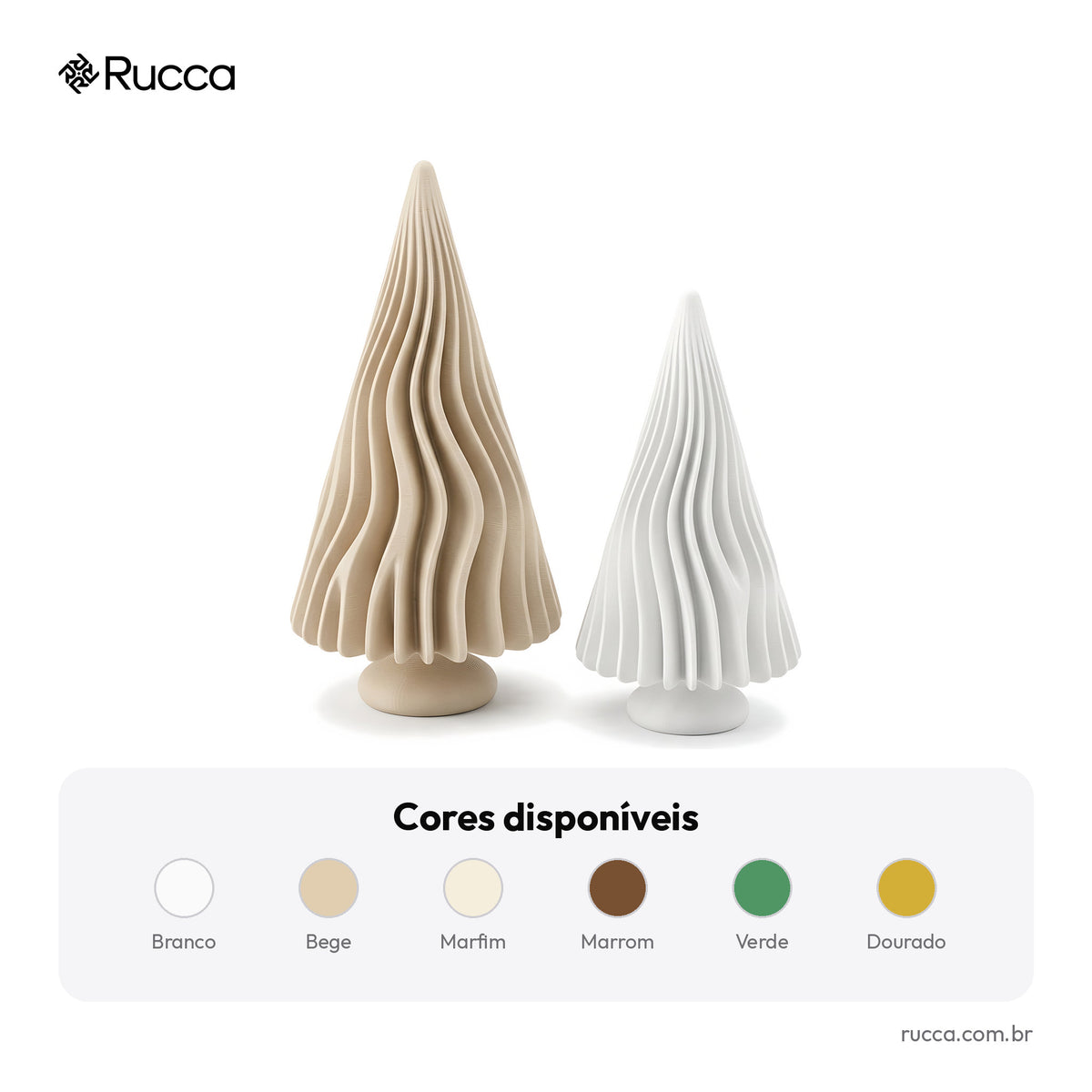Kit 2 Árvores de Natal Japandi — Rucca 3D