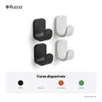 Kit 4 Ganchos de Parede Minimalistas — Rucca 3D