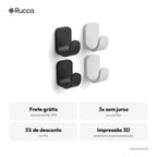 Kit 4 Ganchos de Parede Minimalistas — Rucca 3D