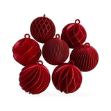 Kit 6 Bolas de Natal Paramétricas Vermelhas