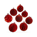 Kit 6 Bolas de Natal Paramétricas Vermelhas — Rucca 3D