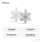 Kit Flocos de Neve para Árvore (12 Peças) — Rucca 3D