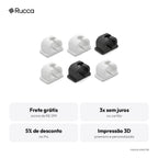 Kit organizador de cabos para mesa (6 clipes) — Rucca 3D