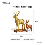 Kit Renas Low-Poly de Mesa (2 Peças) — Rucca 3D