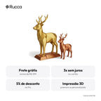Kit Renas Low-Poly de Mesa (2 Peças) — Rucca 3D