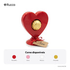 Lembrancinha Coração Porta-Bombom com Nome — cores disponíveis
