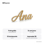 Letreiro de Nome 3D em Letra Cursiva — Rucca 3D