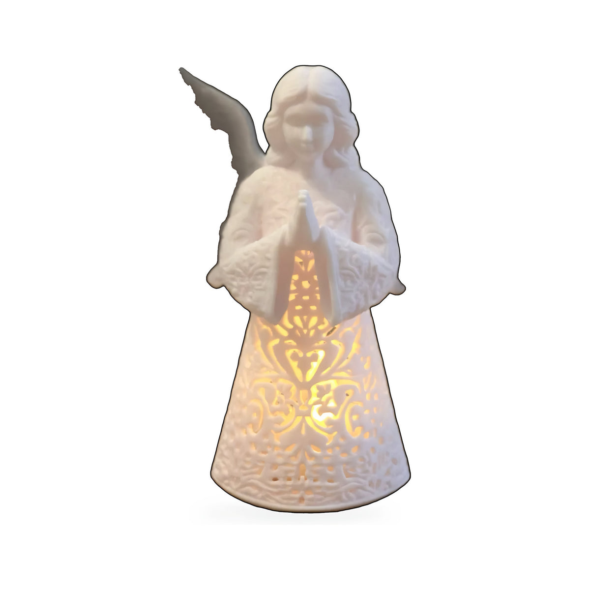 Luminária Anjo com Asas (corpo vazado) — Rucca 3D