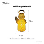 Luminária Anjo Vazado com Auréola Dourada (3 tamanhos) — Rucca 3D