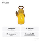 Luminária Anjo Vazado com Auréola Dourada (3 tamanhos) — Rucca 3D