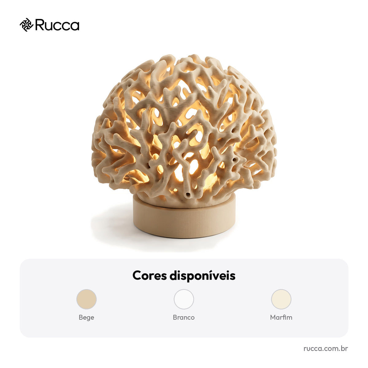 Luminária Coral Marinho — Rucca 3D