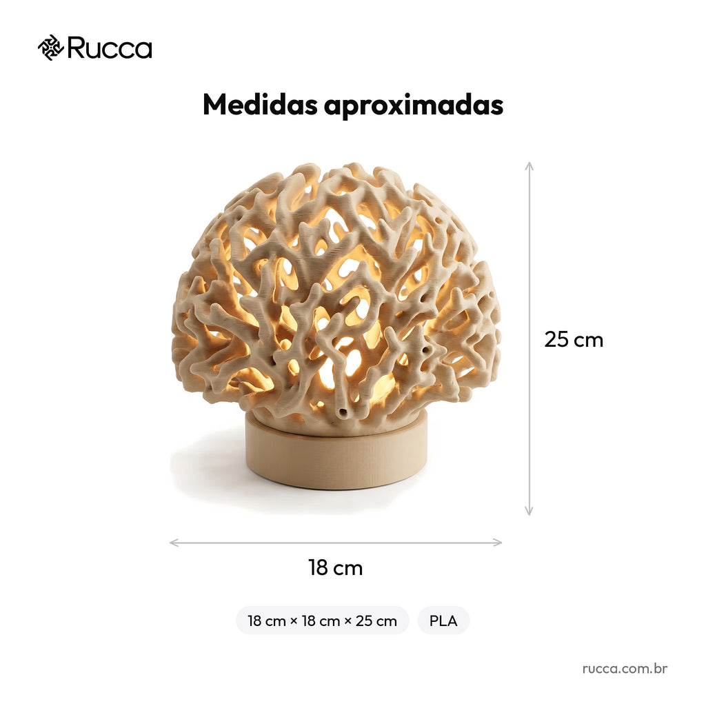 Luminária Coral Marinho — Rucca 3D