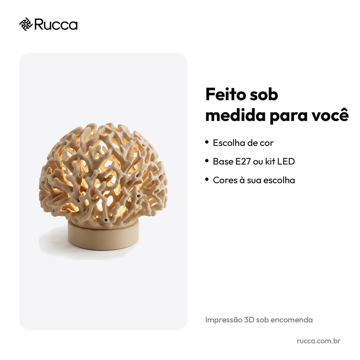 Luminária Coral Marinho — Rucca 3D