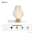 Luminária de Mesa Canelada Paramétrica com Kit LED — Rucca 3D