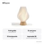 Luminária de Mesa Canelada Paramétrica com Kit LED — Rucca 3D
