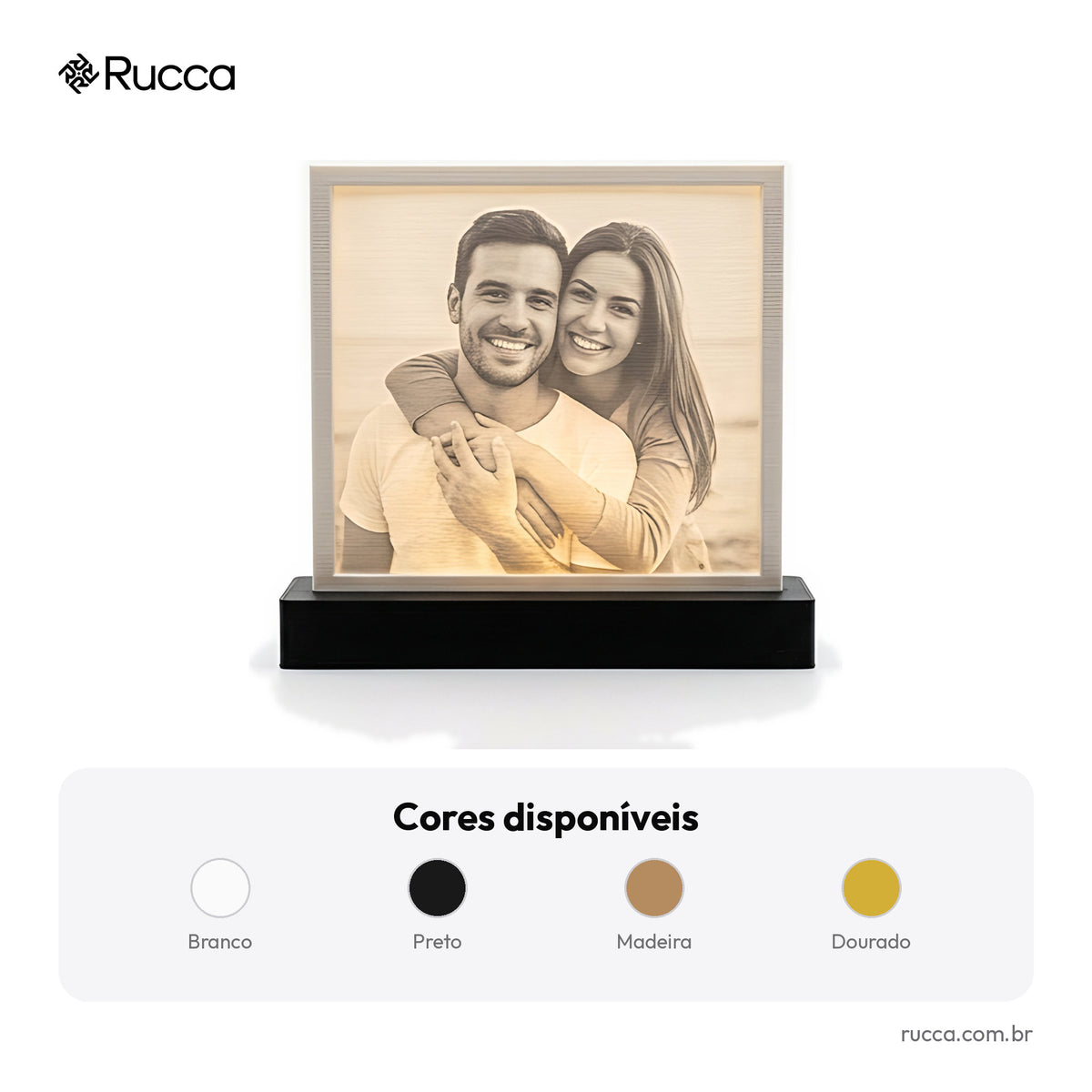 Luminária Litofania com Foto — Rucca 3D