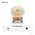 Luminária Lua com Foto e Frase — Rucca 3D