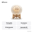 Luminária Lua com Foto e Frase — Rucca 3D