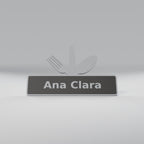 Marcador de Lugar de Mesa com Nome, vista frontal