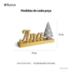 Marcador de Lugar para Ceia com Nome (Kit 6) — Rucca 3D